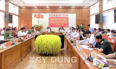 Đại tướng Tô Lâm cùng Đoàn công tác số 4 làm việc tại Kon Tum