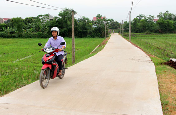 Tuyến đường liên xóm tại xã Trung Thành (Thị xã Phổ Yên) được hoàn thành vào đầu tháng 6/2017