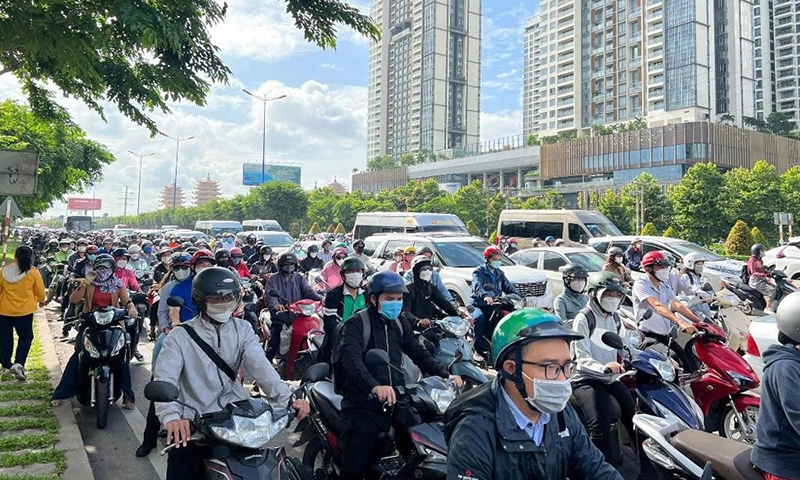 Thành phố Hồ Chí Minh: Tình hình ùn tắc giao thông ngày càng nghiêm trọng