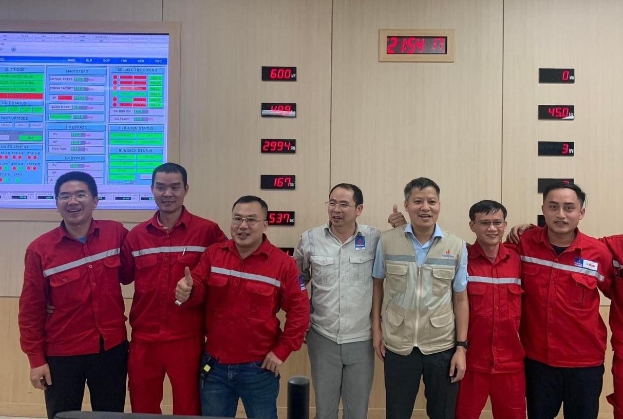 Nhà máy nhiệt điện Thái Bình 2 nâng công suất tổ máy số 1 ở mức tải 602 MW