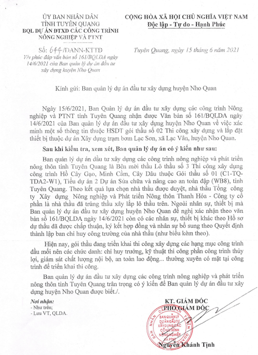 Tổng Công ty Xây dựng Nông nghiệp và Phát triển Nông thôn Thanh Hoá: Khi nào những phản ánh tiêu cực về nhà thầu mới được làm sáng tỏ?