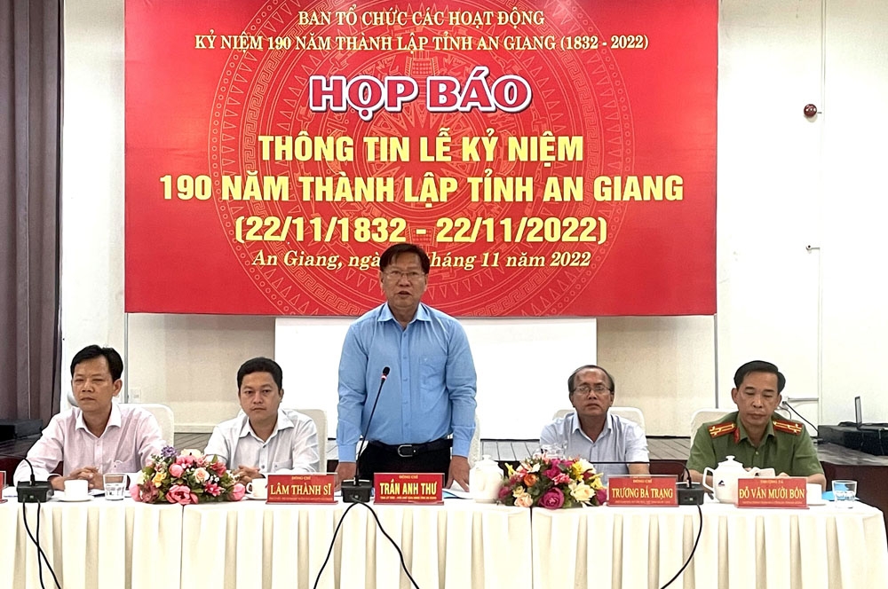 Lễ kỷ niệm 190 năm thành lập tỉnh An Giang sẽ diễn ra vào ngày 22/11
