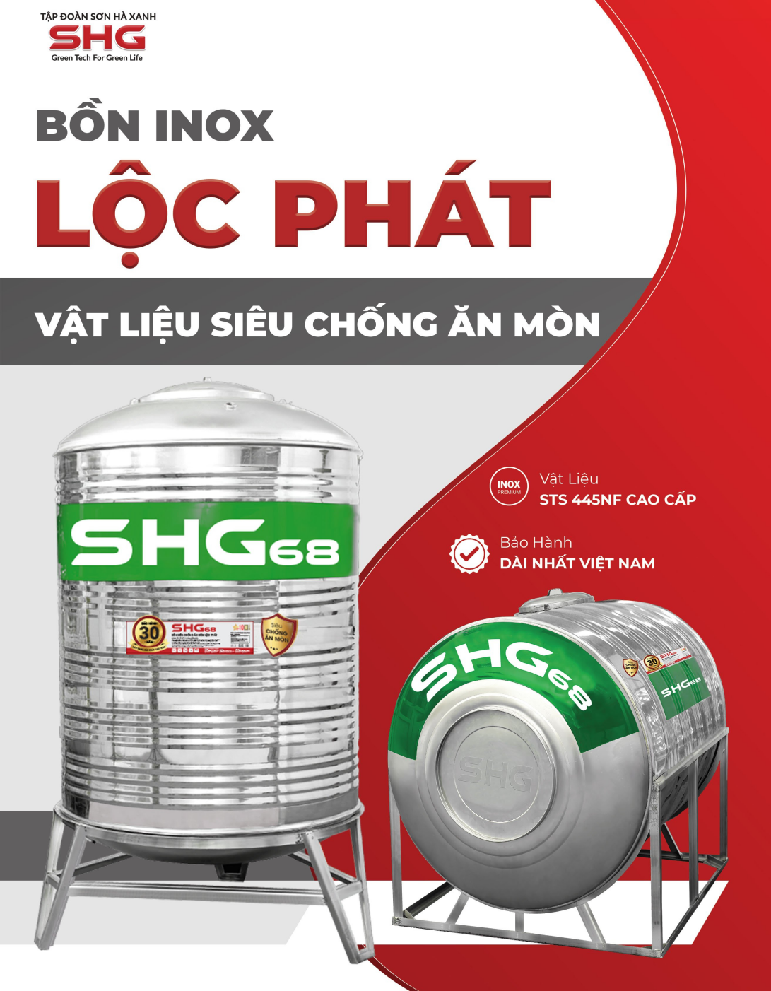 SHG Group - Định hướng dẫn đầu ngành bồn inox với sản phẩm bồn nước SHG Lộc Phát