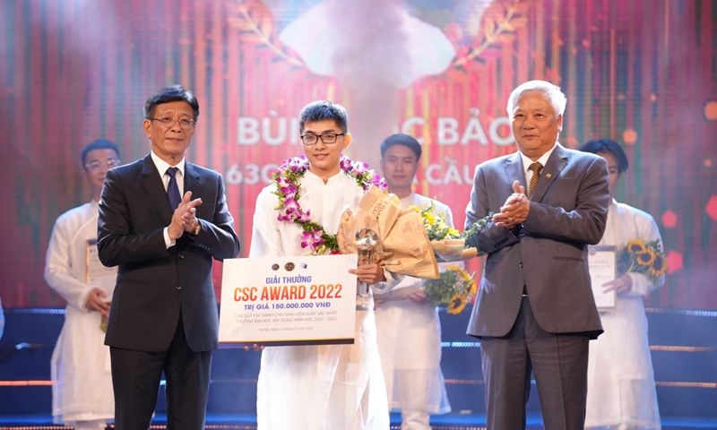 Sinh viên trường Đại học Xây dựng Hà Nội đạt giải CSC năm 2022