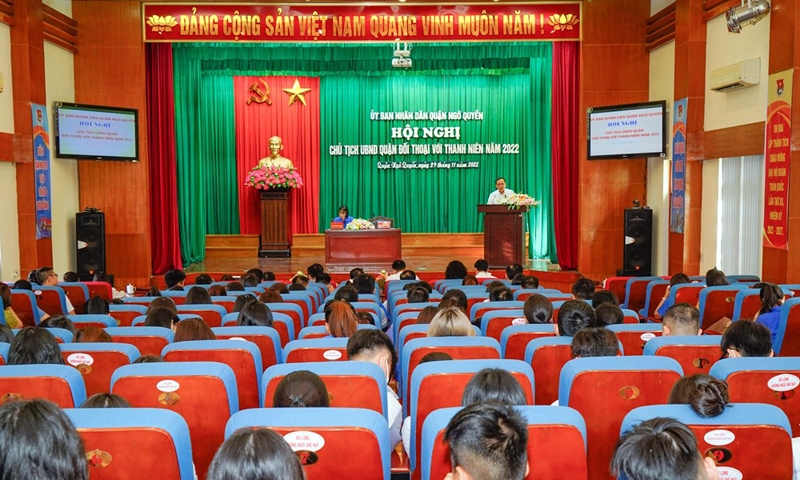Hải Phòng: Chủ tịch UBND quận Ngô Quyền đối thoại với đoàn viên, thanh niên