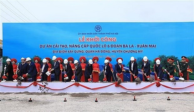 Hà Nội: Khởi công dự án nâng cấp Quốc lộ 6, đoạn Ba La-Xuân Mai