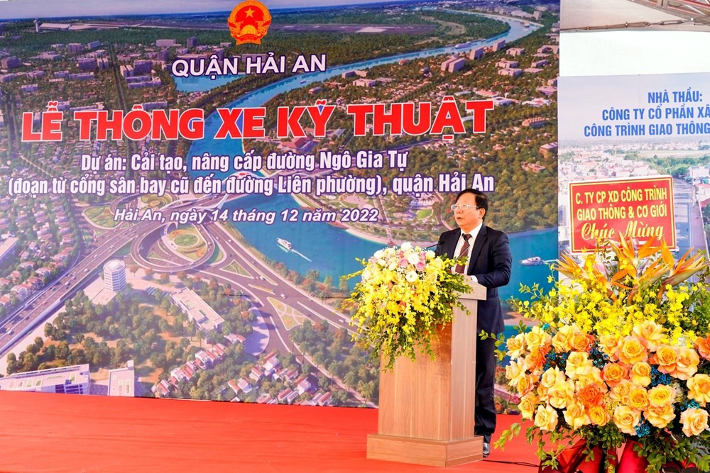 Hải An (Hải Phòng): Chính thức thông xe kỹ thuật Dự án cải tạo, nâng cấp đường Ngô Gia Tự