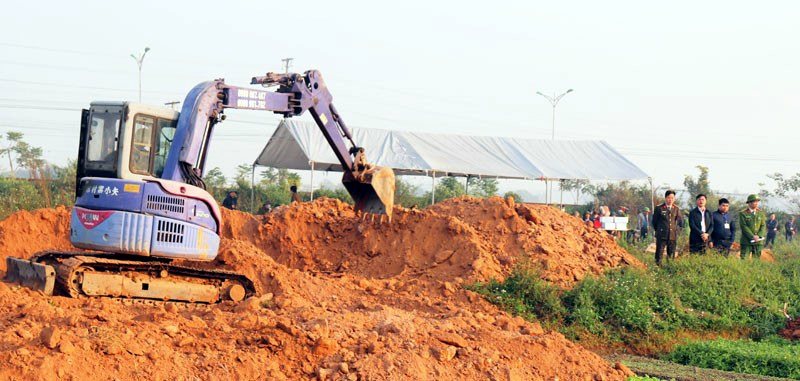 Vĩnh Yên (Vĩnh Phúc): Cưỡng chế thu hồi đất nông nghiệp đối với 1 hộ dân tại dự án khu tái định cư phục vụ giải phóng mặt bằng