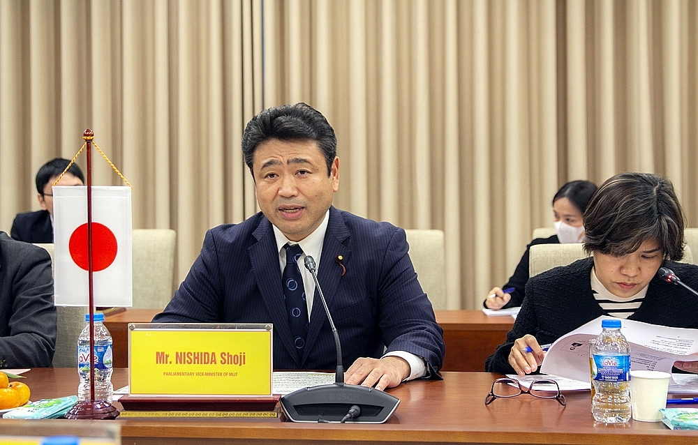 Bộ trưởng Bộ Xây dựng Nguyễn Thanh Nghị tiếp Thứ trưởng Bộ MLIT Nhật Bản