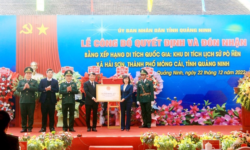 Quảng Ninh: Khu di tích lịch sử Pò Hèn đón nhận Bằng xếp hạng quốc gia