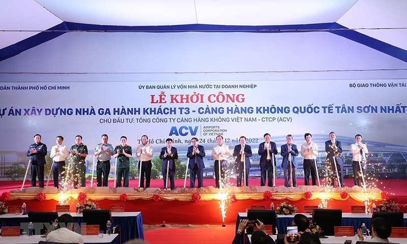 Thủ tướng phát lệnh khởi công xây dựng Nhà ga T3 Sân bay Tân Sơn Nhất