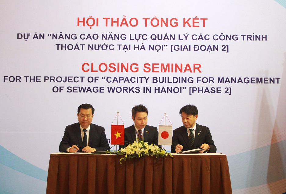 Hội thảo tổng kết dự án Nâng cao năng lực quản lý các công trình thoát nước tại Hà Nội