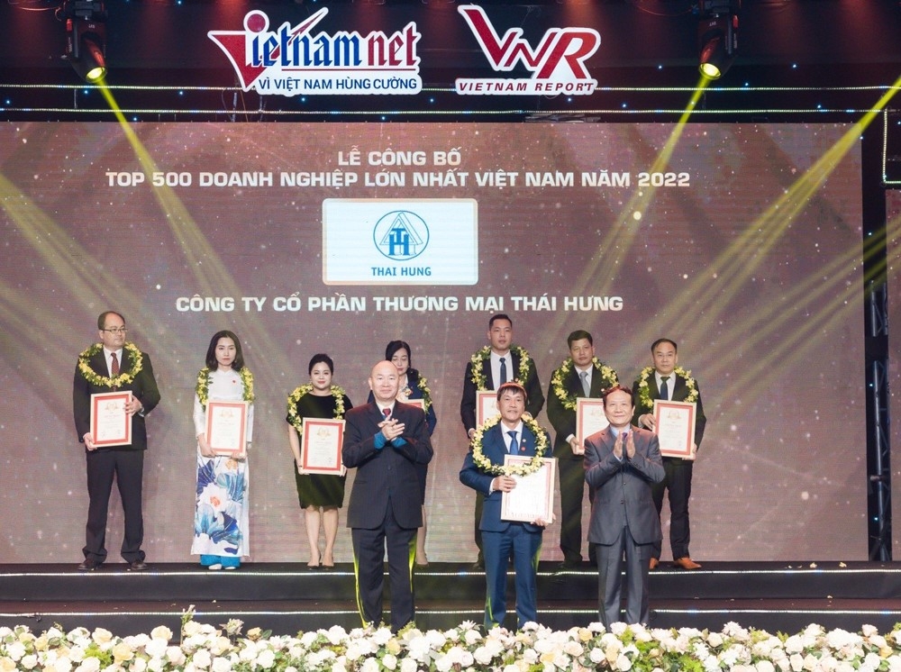 Công ty Cổ phần Thương mại Thái Hưng vươn lên vị trí số 45 trong Top 500 doanh nghiệp tư nhân lớn nhất Việt Nam