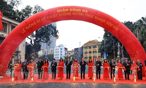 Hà Nội tổ chức thông xe kỹ thuật đường Huỳnh Thúc Kháng kéo dài