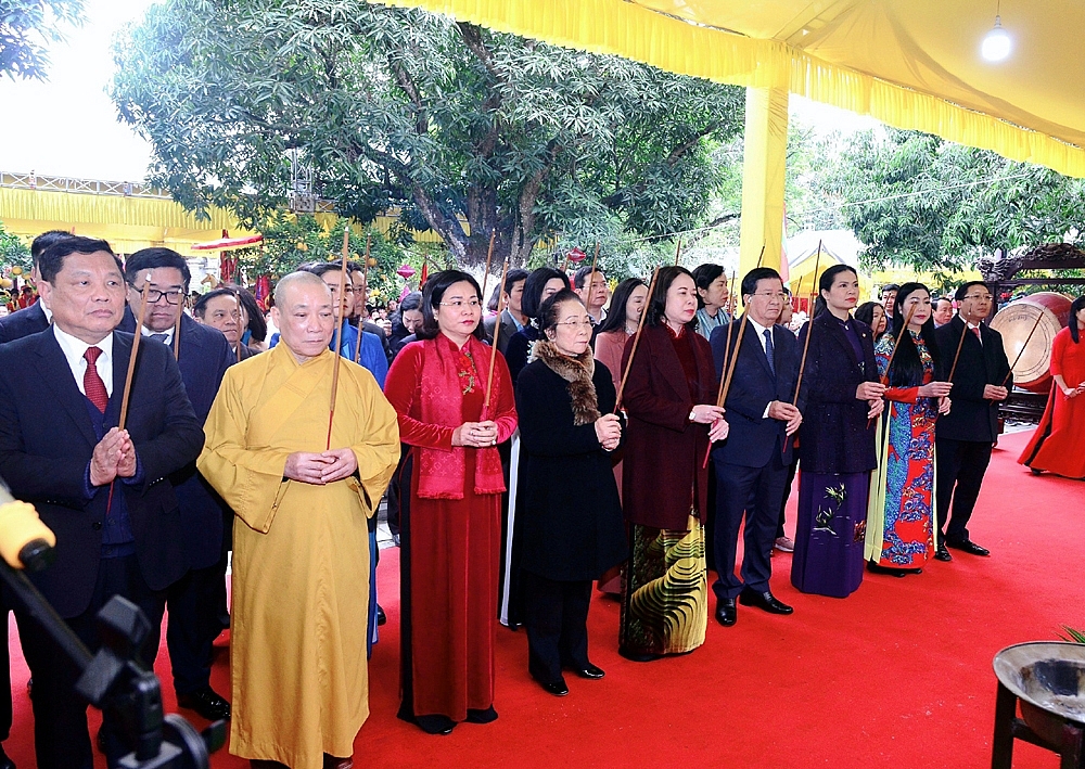 Quyền Chủ tịch nước Võ Thị Ánh Xuân dự Lễ kỷ niệm 1983 năm khởi nghĩa Hai Bà Trưng