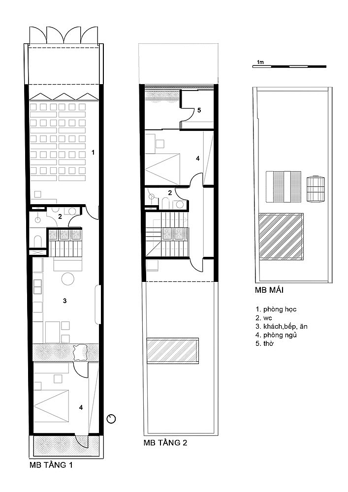 Nhà phố 2 tầng cho người độc thân đẹp mê hồn nhờ cách rải đá lên kính