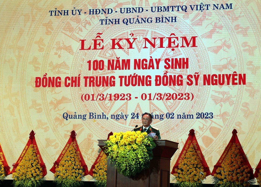 Quảng Bình: Kỷ niệm 100 năm ngày sinh Trung tướng Đồng Sỹ Nguyên