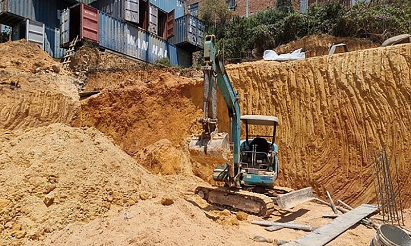 Lâm Đồng: Sập bờ taluy, một thợ xây ở thành phố Đà Lạt tử vong