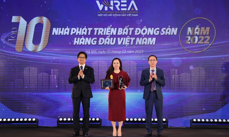 Sun Property được vinh danh Top 10 nhà phát triển bất động sản hàng đầu Việt Nam năm 2022