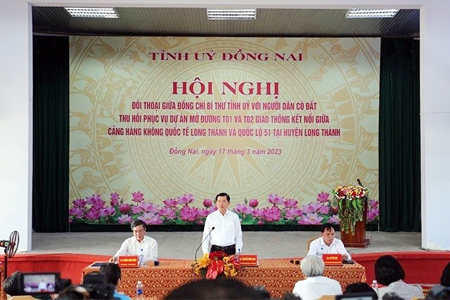 Bí thư Tỉnh ủy Đồng Nai đối thoại với người dân trong diện giải tỏa đất sân bay Long Thành