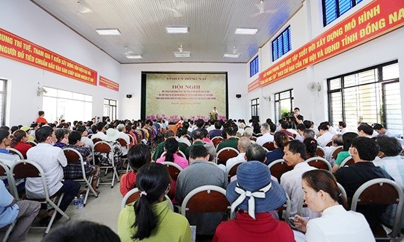 Bí thư Tỉnh ủy Đồng Nai đối thoại với người dân trong diện giải tỏa đất sân bay Long Thành