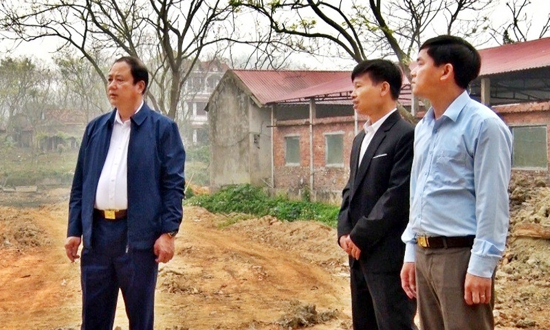 Vĩnh Phúc: Chủ tịch UBND huyện Lập Thạch kiểm tra thực tế một số dự án trên địa bàn