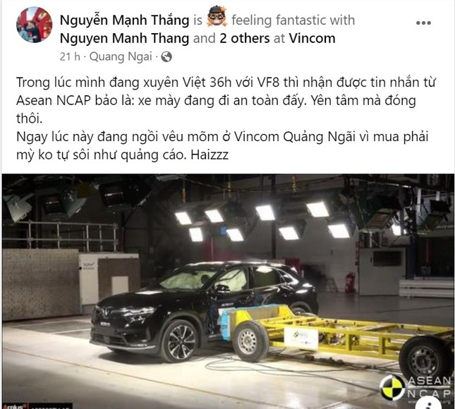 Chủ xe VinFast VF 8 chia sẻ về hành trình xuyên Việt trong thời gian kỷ lục