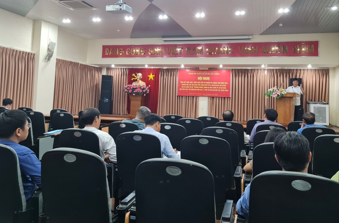 Đảng bộ Khối cơ sở Bộ Xây dựng học tập, quán triệt Nghị quyết số 31-NQ/TW của Bộ Chính trị về phương hướng, nhiệm vụ phát triển Thành phố Hồ Chí Minh
