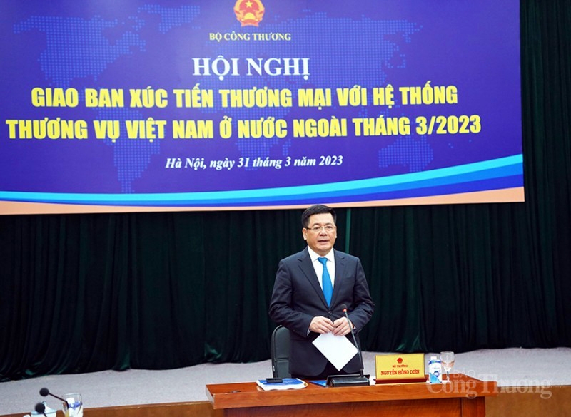 Giao ban xúc tiến thương mại với hệ thống Thương vụ Việt Nam ở nước ngoài tháng 3