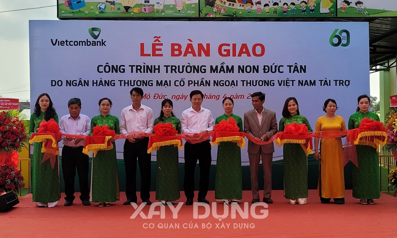 Vietcombank tài trợ 5 tỷ đồng xây dựng trường mầm non tại Quảng Ngãi