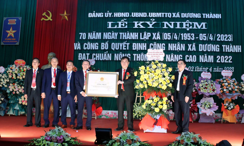 Phú Bình (Thái Nguyên): Xã Dương Thành đạt chuẩn nông thôn mới nâng cao