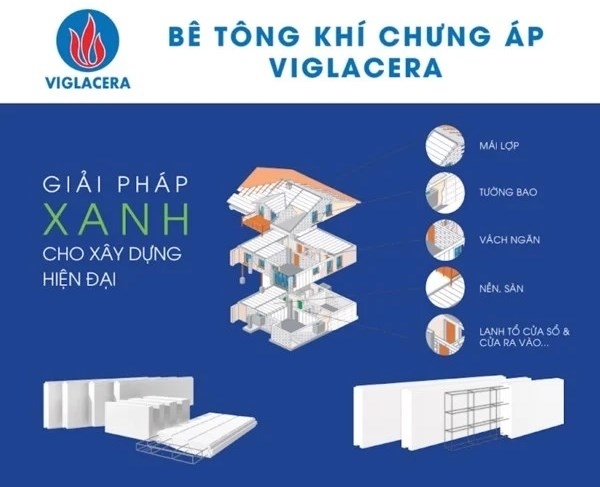 Bê tông khí chưng áp Viglacera nhận Chứng nhận sản phẩm tiêu chuẩn cho công trình Xanh bởi Hội đồng công trình xanh Singapore