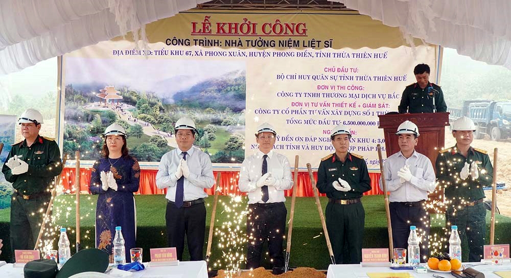 Thừa Thiên – Huế: Khởi công xây dựng nhà tưởng niệm các liệt sỹ tại Tiểu khu 67