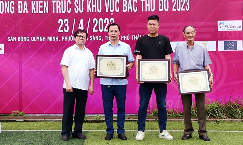 Đội bóng KTS Vĩnh Phúc và Bắc Ninh giành giải Nhất Giải bóng đá KTS khu vực Bắc Thủ đô