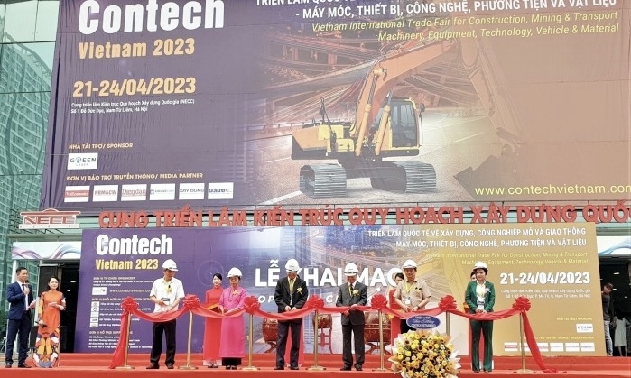 Khai mạc Triển lãm Contech Vietnam 2023 về xây dựng, mỏ, giao thông và các thiết bị công nghệ