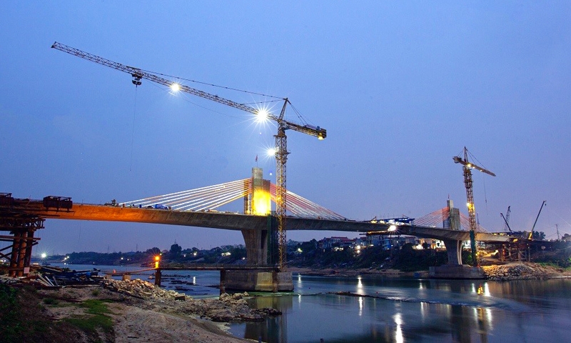 Dồn lực thi công - Cầu Vĩnh Phú về đích trước kế hoạch 6 tháng