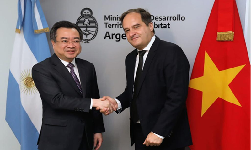 Ministry of Construction of Vietnam and Ministry of Territorial Development and Habitat of Argentina to strengthen specialized exchange and cooperatio