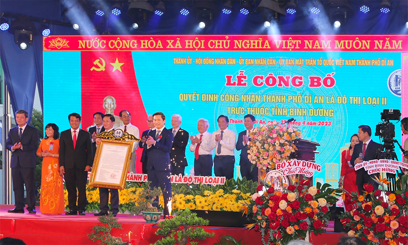 Di An becomes grade II city directly under Binh Duong province