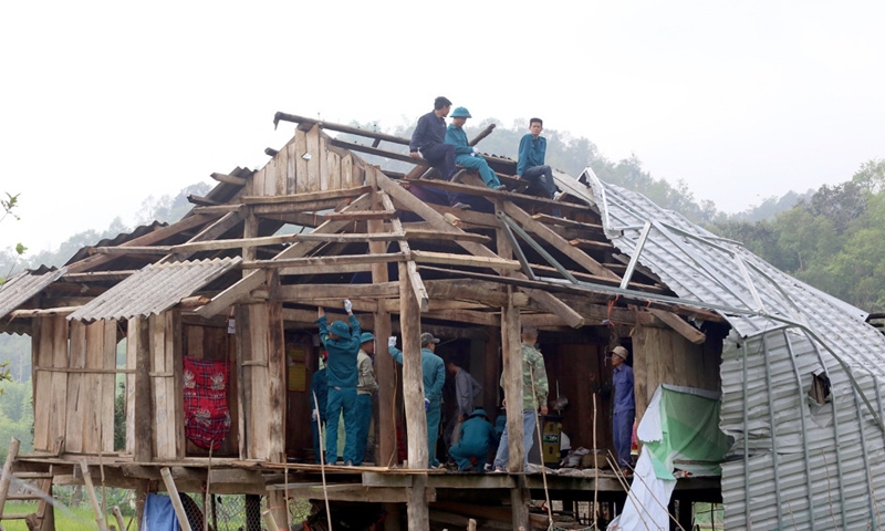 Mưa đá, giông lốc gây thiệt hại hơn 7 tỷ đồng ở Điện Biên