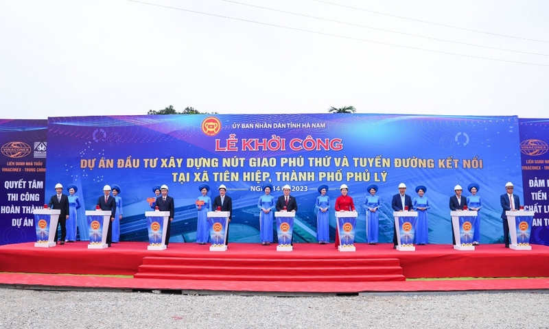 Khởi công Dự án đầu tư xây dựng nút giao Phú Thứ và tuyến đường kết nối tại xã Tiên Hiệp