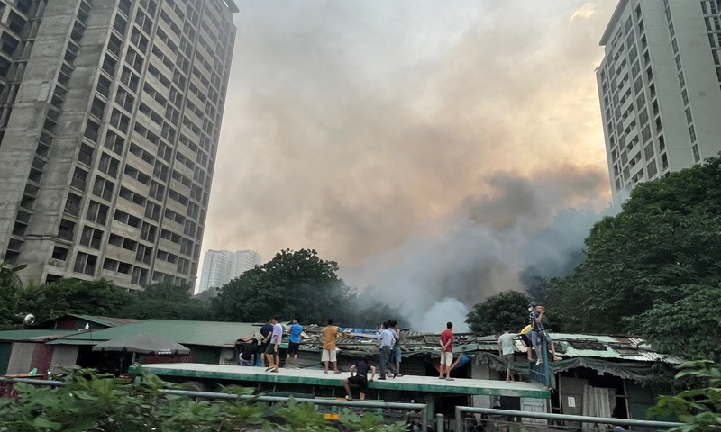 Hoàng Mai (Hà Nội): Cháy sát khu nhà ở sinh viên Pháp Vân – Tứ Hiệp