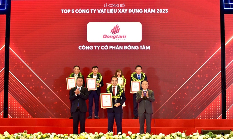 Dongtam Group đạt danh hiệu Top 5 công ty vật liệu xây dựng lần thứ 5 liên tiếp