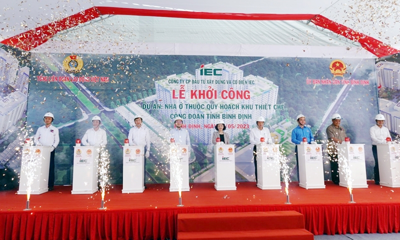 Khởi công dự án nhà ở thuộc quy hoạch Khu thiết chế công đoàn tỉnh Bình Định
