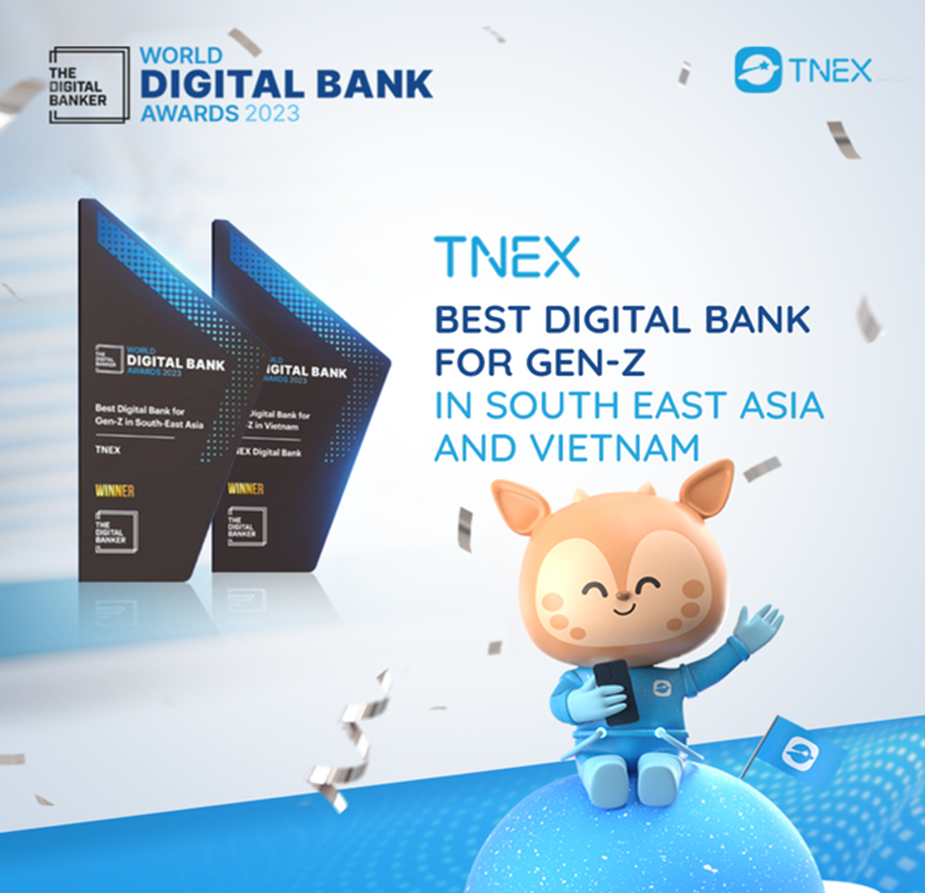 TNEX giành “cú đúp” giải thưởng quốc tế World Digital Bank Awards 2023