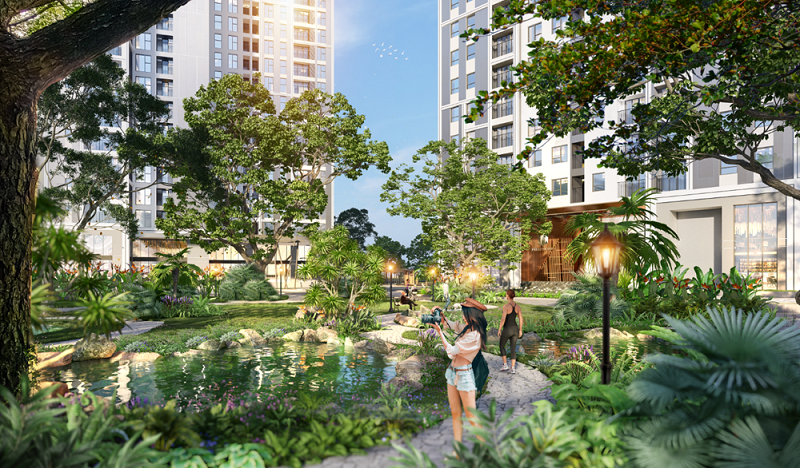 Không gian xanh và tiện ích thu hút khách mua chung cư nội đô