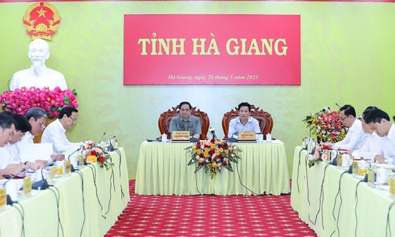 Thủ tướng Chính phủ Phạm Minh Chính làm việc tại Hà Giang