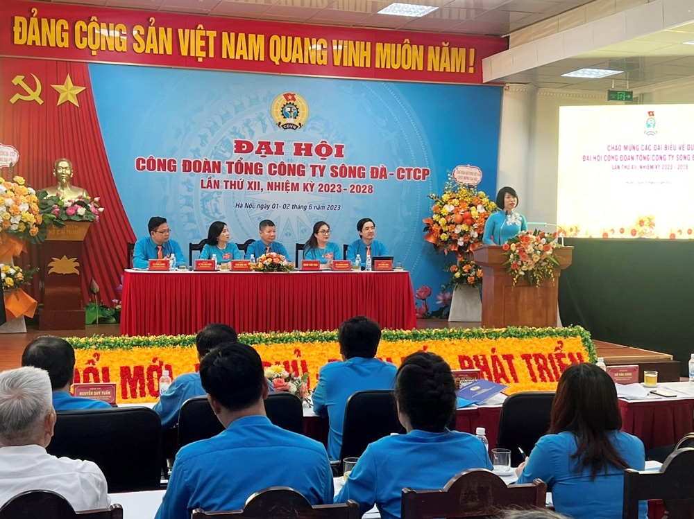 Đại hội Công đoàn Tổng Công ty Sông Đà – CTCP lần thứ XII, nhiệm kỳ 2023-2028 thành công tốt đẹp