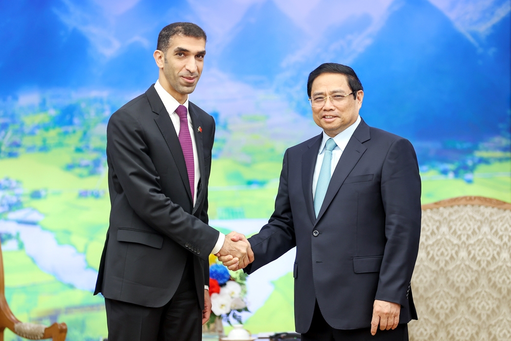 Thủ tướng Phạm Minh Chính tiếp Quốc vụ khanh phụ trách Thương mại quốc tế UAE