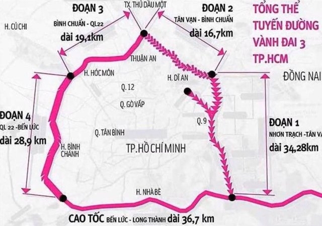 Thành phố Hồ Chí Minh sắp khởi công Dự án đường Vành đai 3