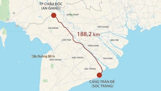 Dự kiến khởi công tuyến cao tốc trục ngang Châu Đốc - Cần Thơ - Sóc Trăng vào ngày 17/6